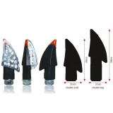 Clignotants Bihr Blade LED court noir universel | Oxmoto
