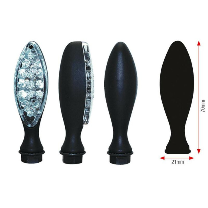 Clignotants Bihr Elipse LED métal noir universel | Oxmoto