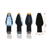 Clignotants Bihr Design LED court noir universel | Oxmoto