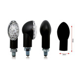Clignotants Bihr Oval LED noir universel | Oxmoto
