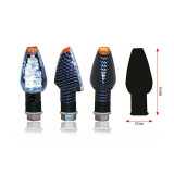 Clignotants Bihr Design LED court carbone universel | Oxmoto