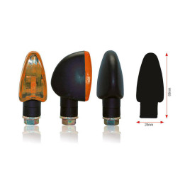 Clignotants Bihr Triangle noir universel | Oxmoto