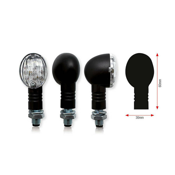 Clignotants Bihr Bullet LED noir universel | Oxmoto