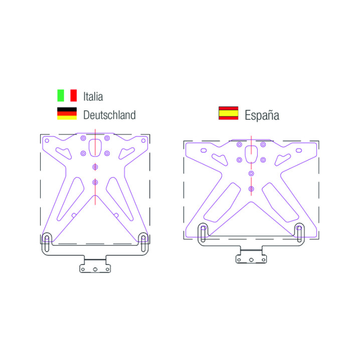 Catadioptre Lightech support horizontale | Oxmoto