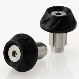 Embouts de guidon Bihr Next Ø14-17mm noir | Oxmoto