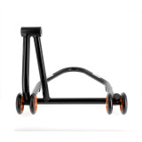 Béquille de stand monobras droite Bihr Home Track noir mat roues orange