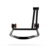 Béquille de stand monobras droite Bihr Home Track noir mat roues orange