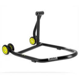Béquille de stand monobras droite Bihr Home Track noir mat roues jaune