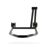 Béquille de stand monobras droite Bihr Home Track noir mat roues jaune