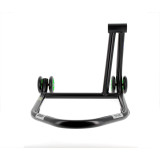 Béquille de stand monobras droite Bihr Home Track noir mat roues vert