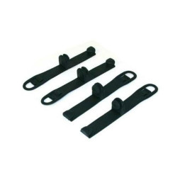 Sangles de fixation de plaque phare enduro Bihr caoutchouc orange