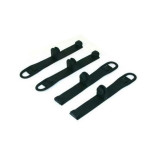 Sangles de fixation de plaque phare enduro Bihr caoutchouc orange