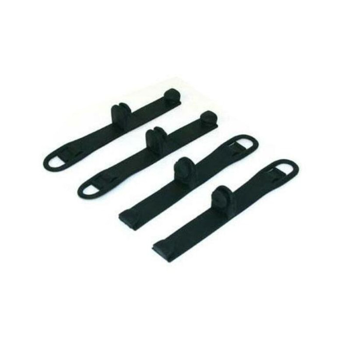 Sangles de fixation de plaque phare enduro Bihr caoutchouc orange