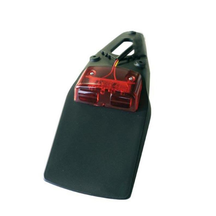 Extension de garde-boue arrière Bihr noir avec feu LED