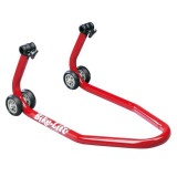 Bequille de stand avant BIKE LIFT universelle rouge avec supports à rouleaux
