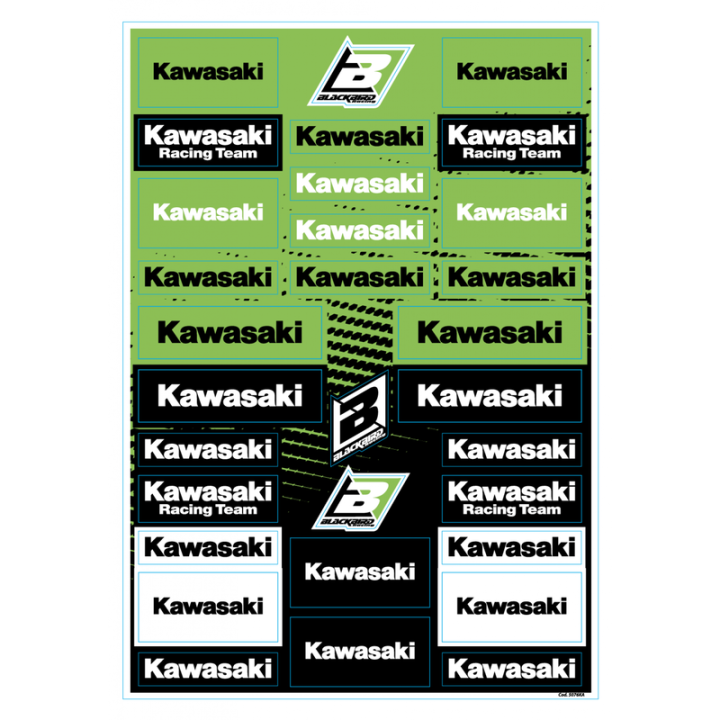 Planche de stickers Blackbird PVC - Kawasaki | Oxmoto