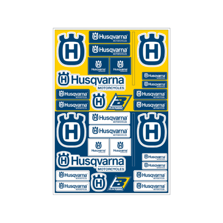 Planche de stickers Blackbird PVC - Husqvarna | Oxmoto