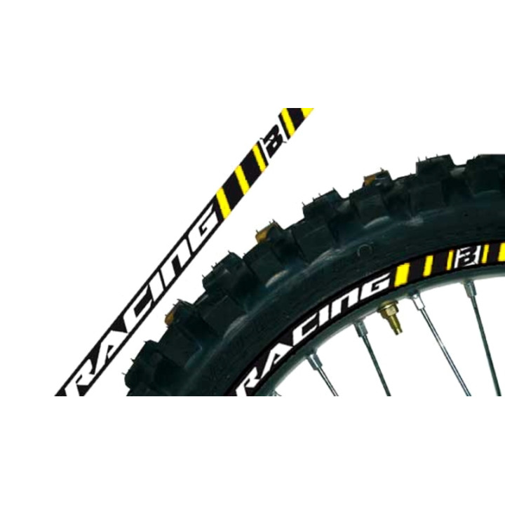 Déco de jante Blackbird jaune universelle | Oxmoto