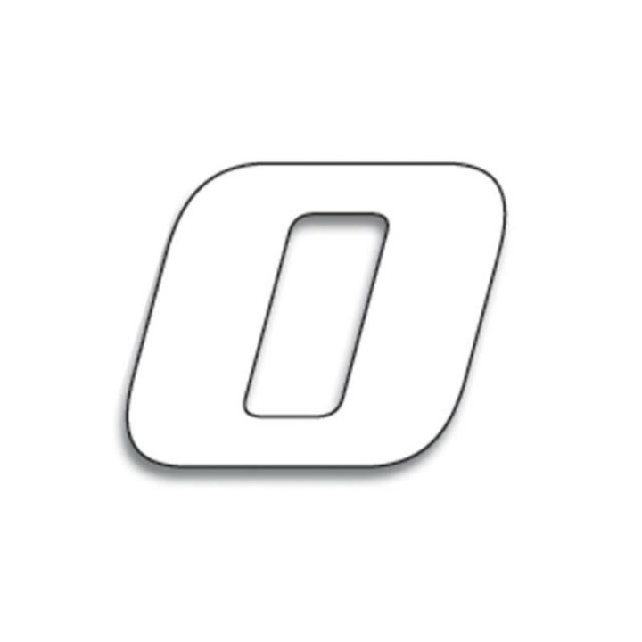 Numéro de course 0 Blackbird 20x25cm blanc | Oxmoto