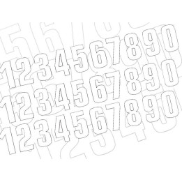 Numéro de course 2 Blackbird 13x7cm blanc | Oxmoto