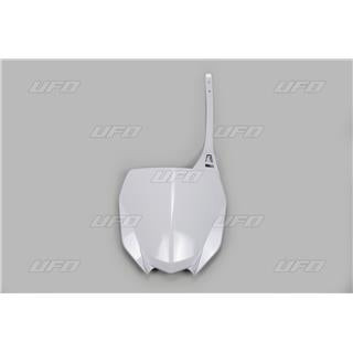 Plaque numéro frontale UFO blanc Yamaha YZ450F | Oxmoto