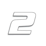 Numéro de course 2 Blackbird 20x25cm blanc | Oxmoto