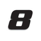 Numéro de course 8 Blackbird 20x25cm noir | Oxmoto