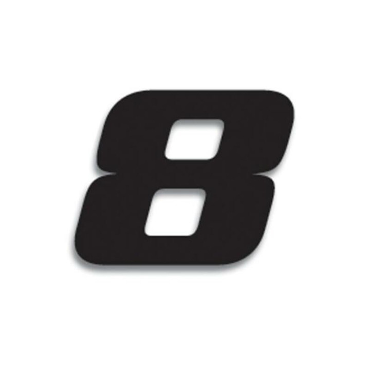 Numéro de course 8 Blackbird 20x25cm noir | Oxmoto