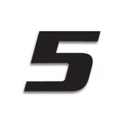 Numéro de course 5 Blackbird 20x25cm noir | Oxmoto