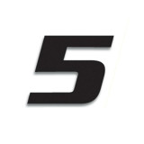Numéro de course 5 Blackbird 20x25cm noir | Oxmoto
