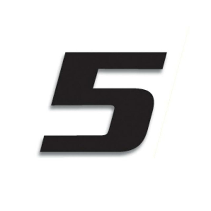 Numéro de course 5 Blackbird 20x25cm noir | Oxmoto