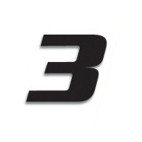 Numéro de course 3 Blackbird 20x25cm noir | Oxmoto