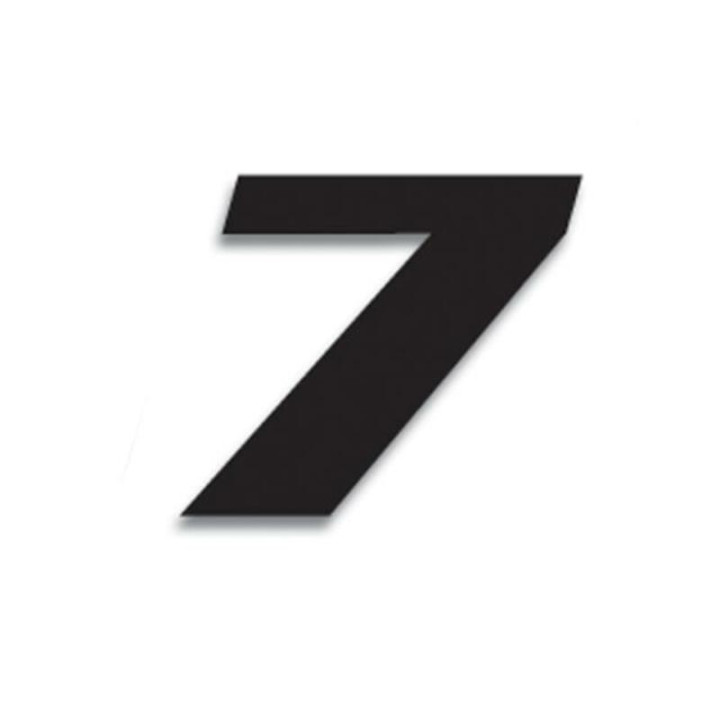 Numéro de course 7 Blackbird 20x25cm noir | Oxmoto