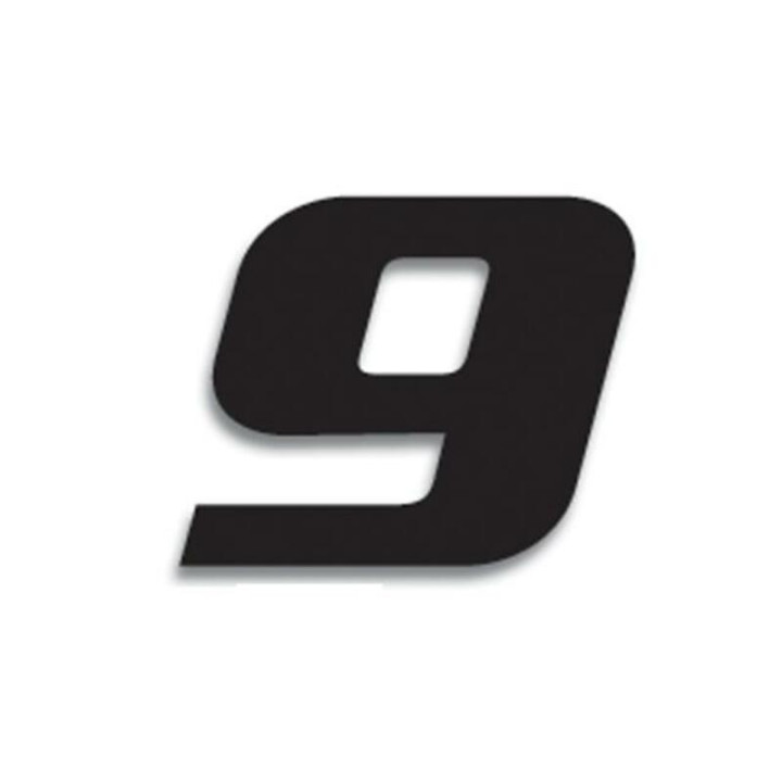 Numéro de course 9 Blackbird 20x25cm noir | Oxmoto