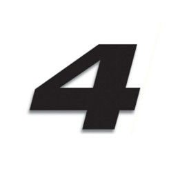 Numéro de course 4 Blackbird 20x25cm noir | Oxmoto