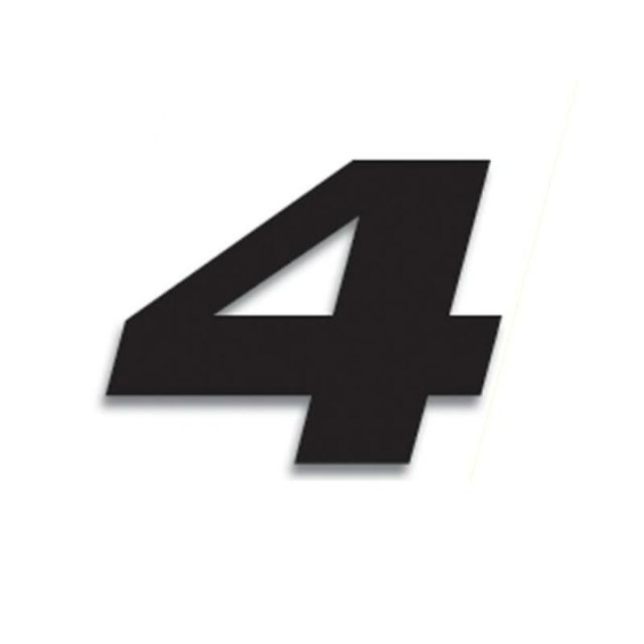 Numéro de course 4 Blackbird 20x25cm noir | Oxmoto