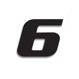 Numéro de course 6 Blackbird 20x25cm noir | Oxmoto