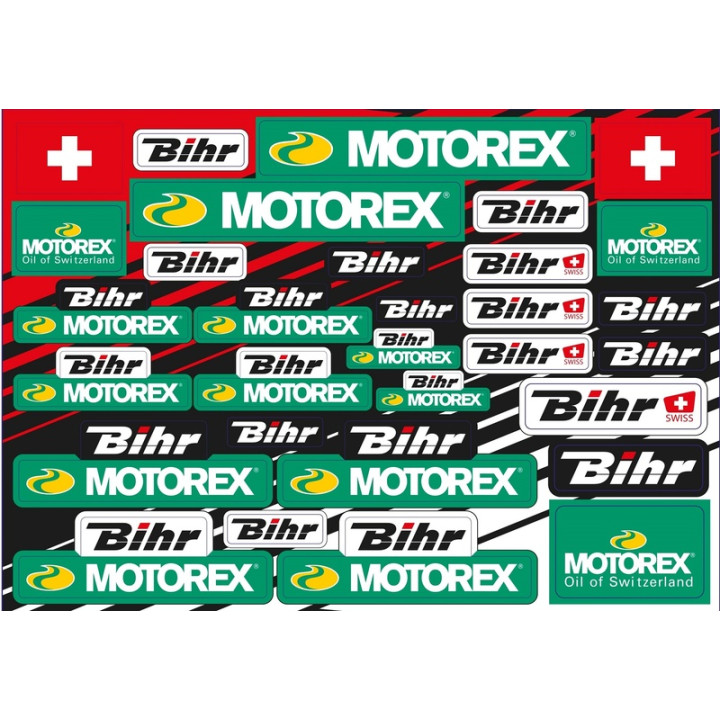 Planche d'autocollants Blackbird Motorex & Bihr | Oxmoto