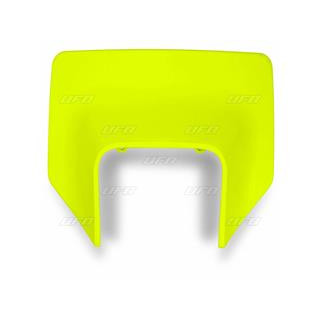 Plaque numéro frontale UFO Husqvarna jaune fluo | Oxmoto