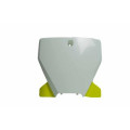 Plaque numéro frontale Racetech blanc/Yellow Husqvarna TC/FC