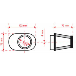 Filtre à air BMC conique Ø55mm - FBPF55-70R | Oxmoto