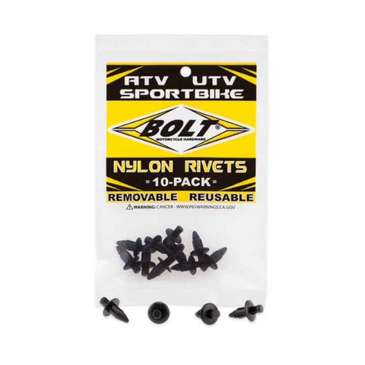 Rivets plastique M6 Bolt 10 pièces 2005-6SRIV | Oxmoto