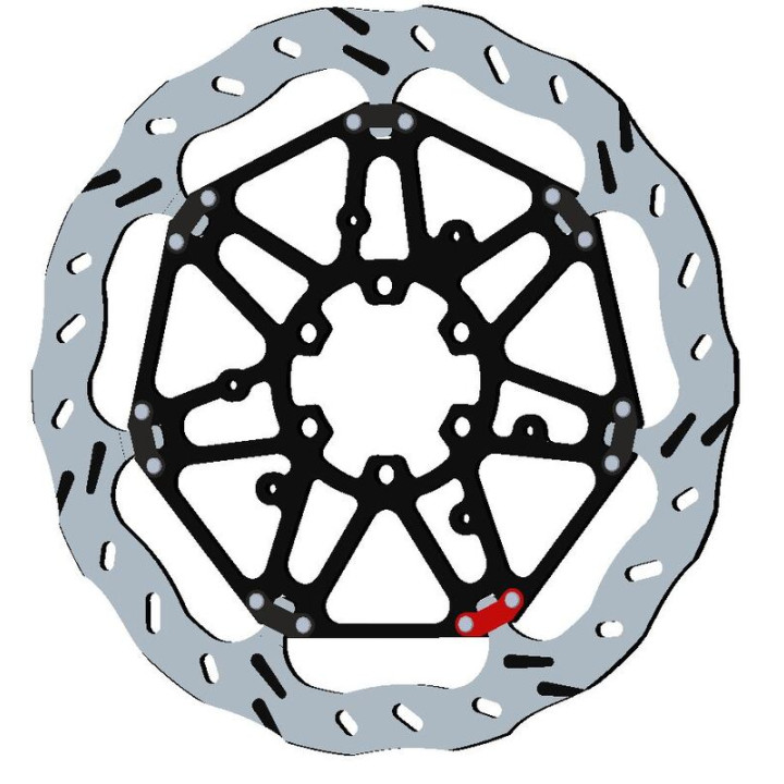 Disque de frein Braking Epta pétale flottant EP117R | Oxmoto