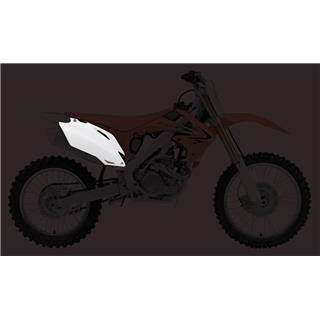 Plaques latérales UFO blanc Honda crf250r/450r 1086878001