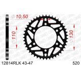 Couronne AFAM acier standard - 520 12814RLK-44 | Oxmoto