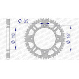 Couronne AFAM alu anti-boue - 428 72102+48 | Oxmoto