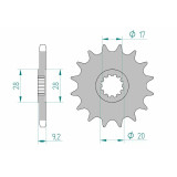 Kit chaîne AFAM 428R1 11/62-134 - couronne standard | Oxmoto