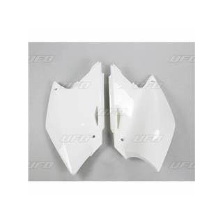 Plaques latérales UFO blanc Kawasaki kx250f 1087147001