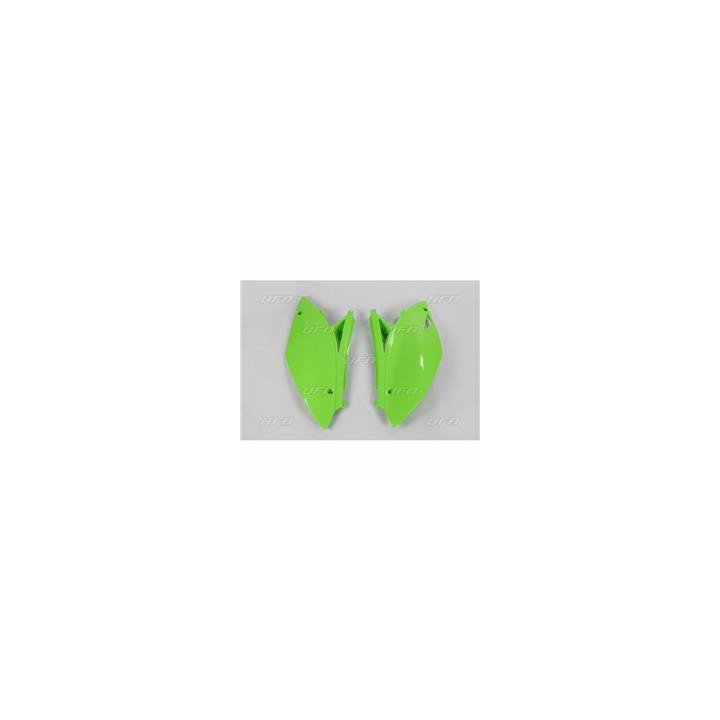Plaques latérales UFO vert kx Kawasaki kx450f | Oxmoto