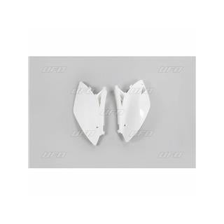 Plaques latérales UFO blanc Kawasaki kx250f 1087191003